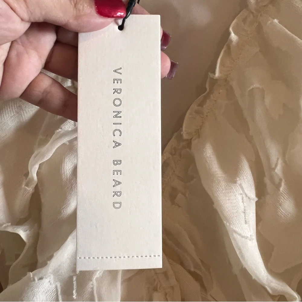 Veronica Beard Mahita Silk Blend Ruffle Dress Size 14 NWT - Picture 9 of 16